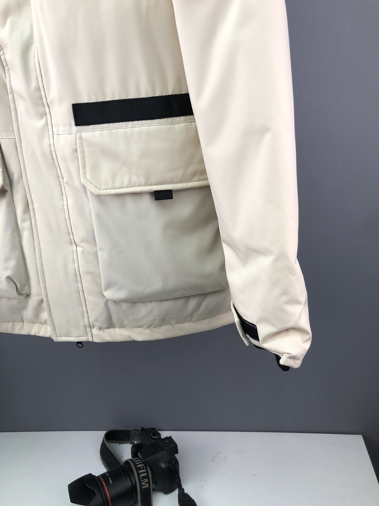 Fendi Down Jacket tech fabric in Cream