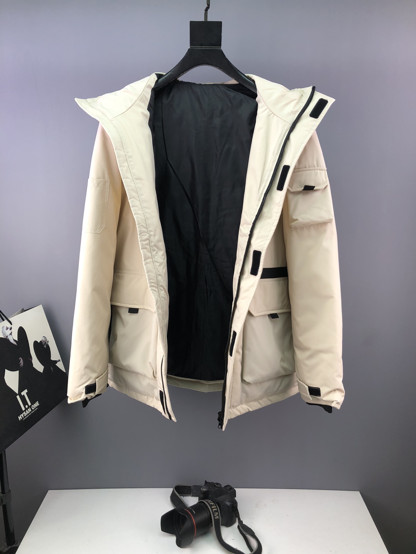 Fendi Down Jacket tech fabric in Cream