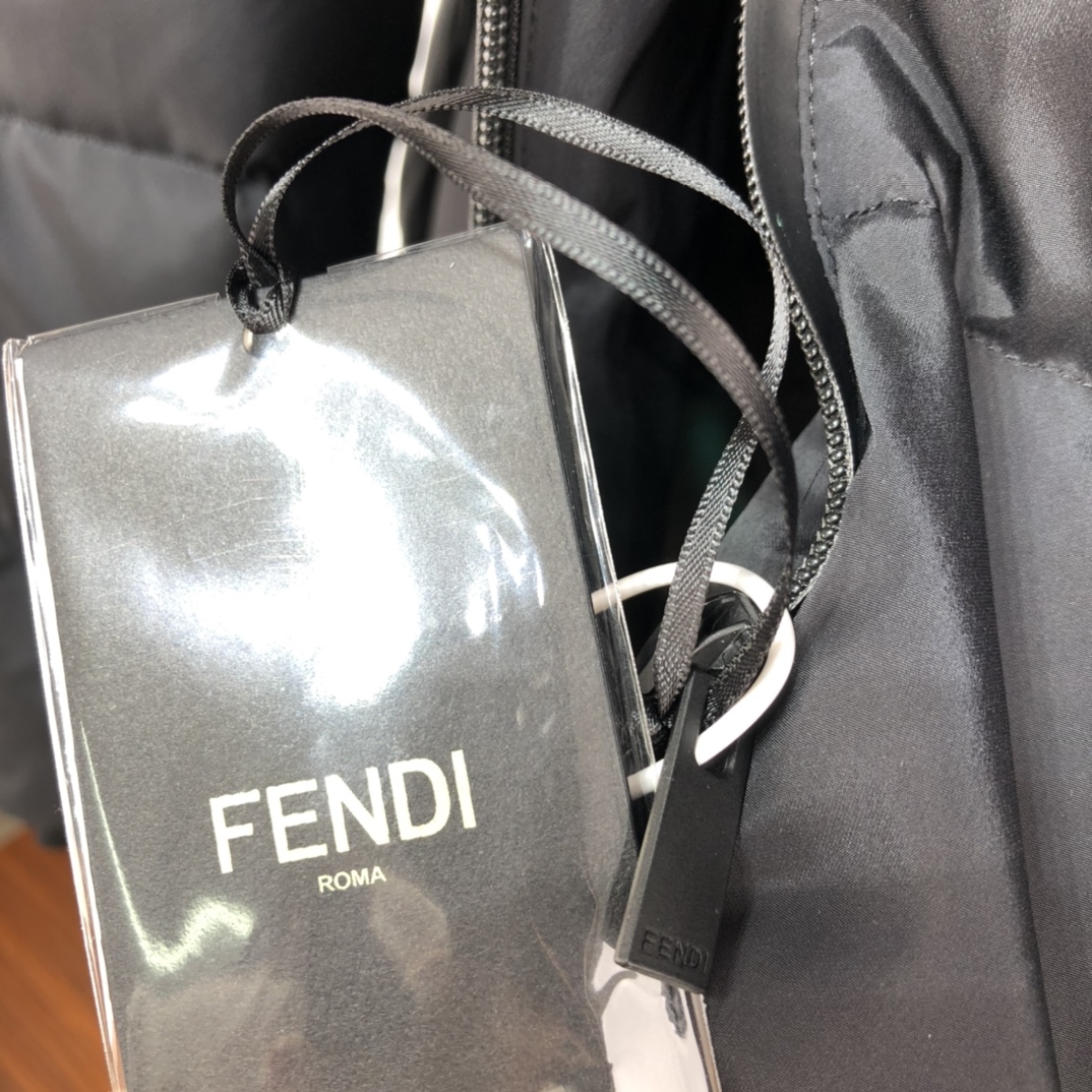 Fendi Down Jacket tech fabric in Black