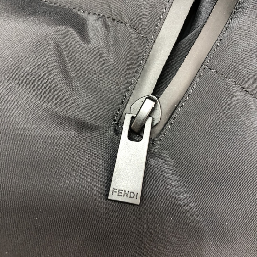 Fendi Down Jacket tech fabric in Black