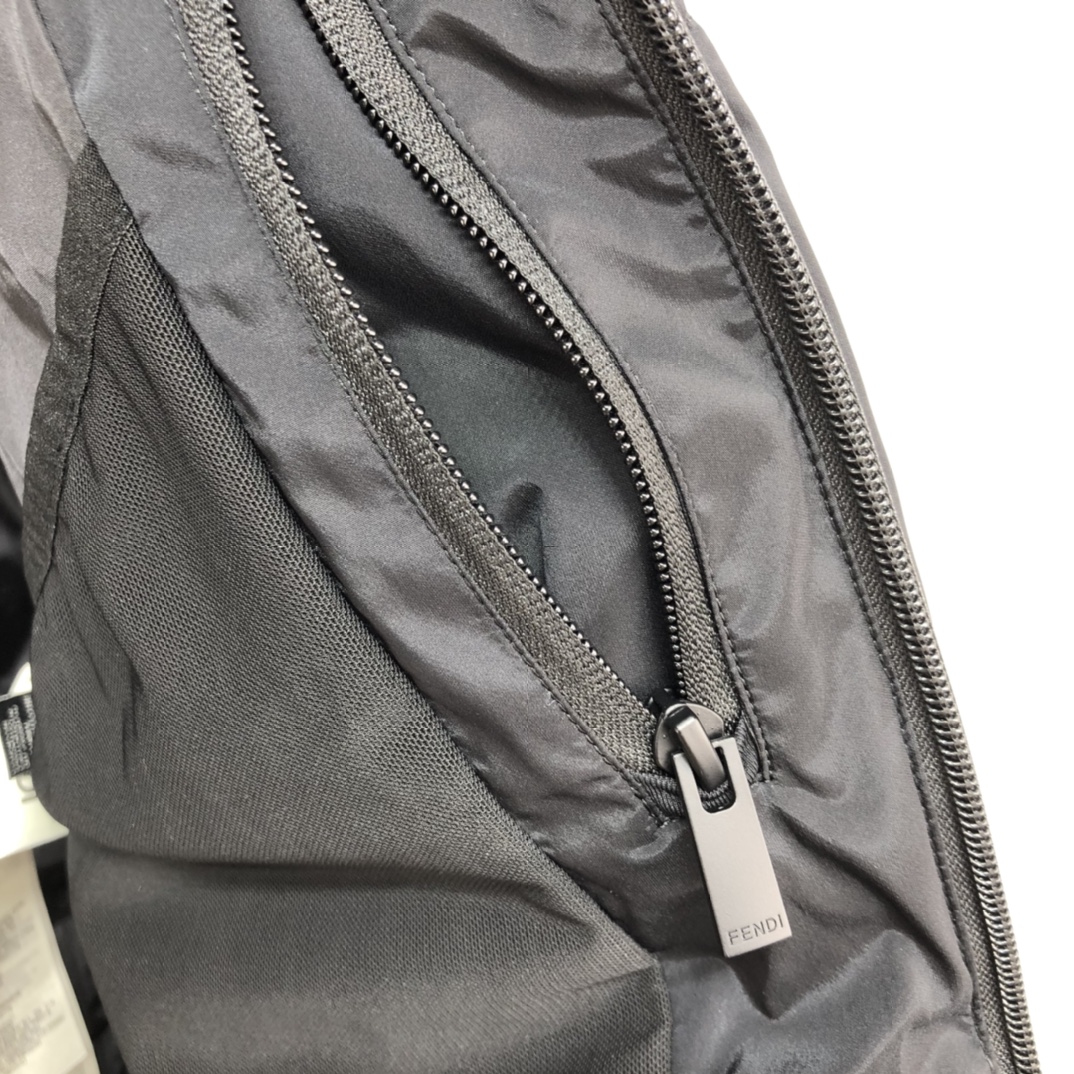 Fendi Down Jacket tech fabric in Black