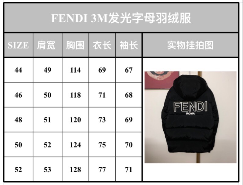 Fendi Down Jacket tech fabric in Black