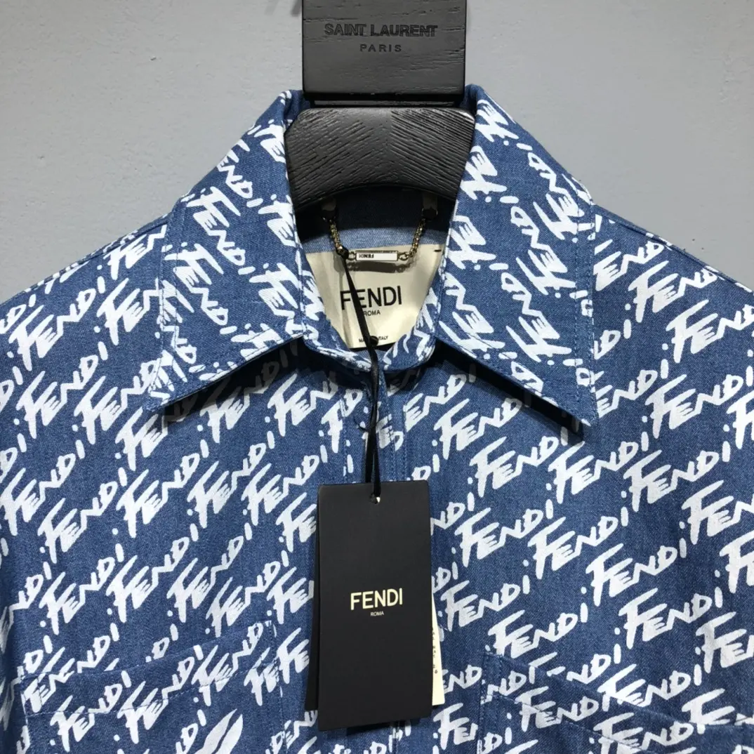 FENDI 2022ss fashion shirt in blue