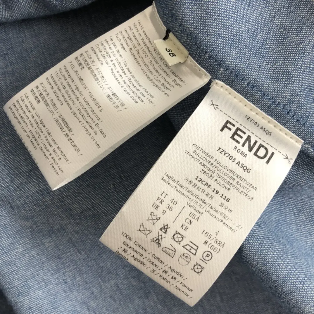 FENDI 2022ss fashion shirt in blue