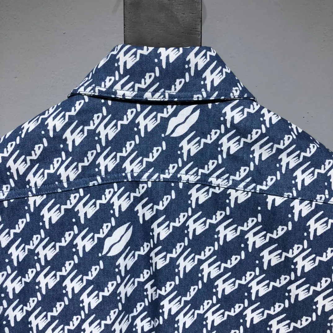 FENDI 2022ss fashion shirt in blue