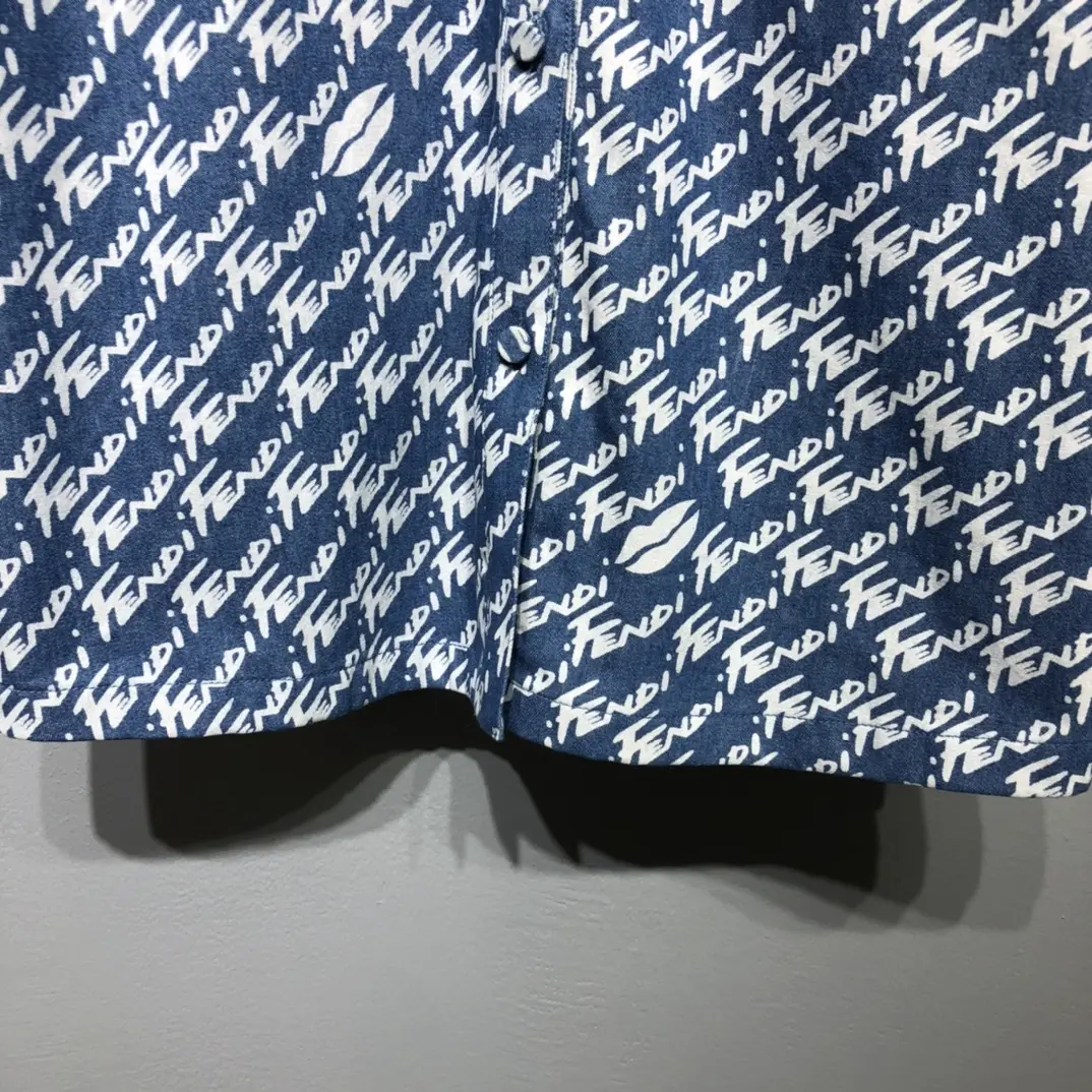 FENDI 2022ss fashion shirt in blue