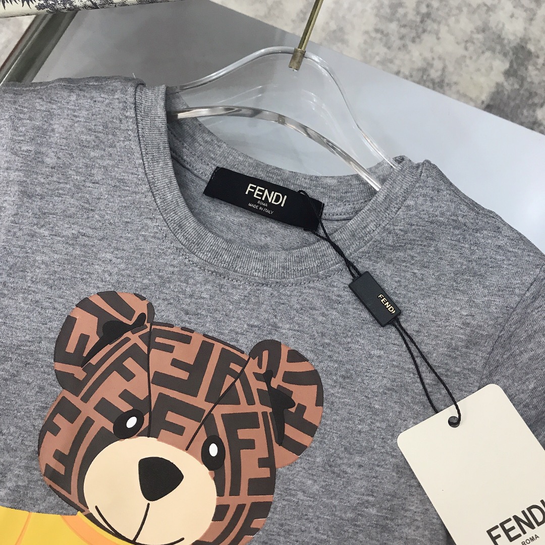 Fendi 2022 Polo Shirt and Long Pants Set in Grey