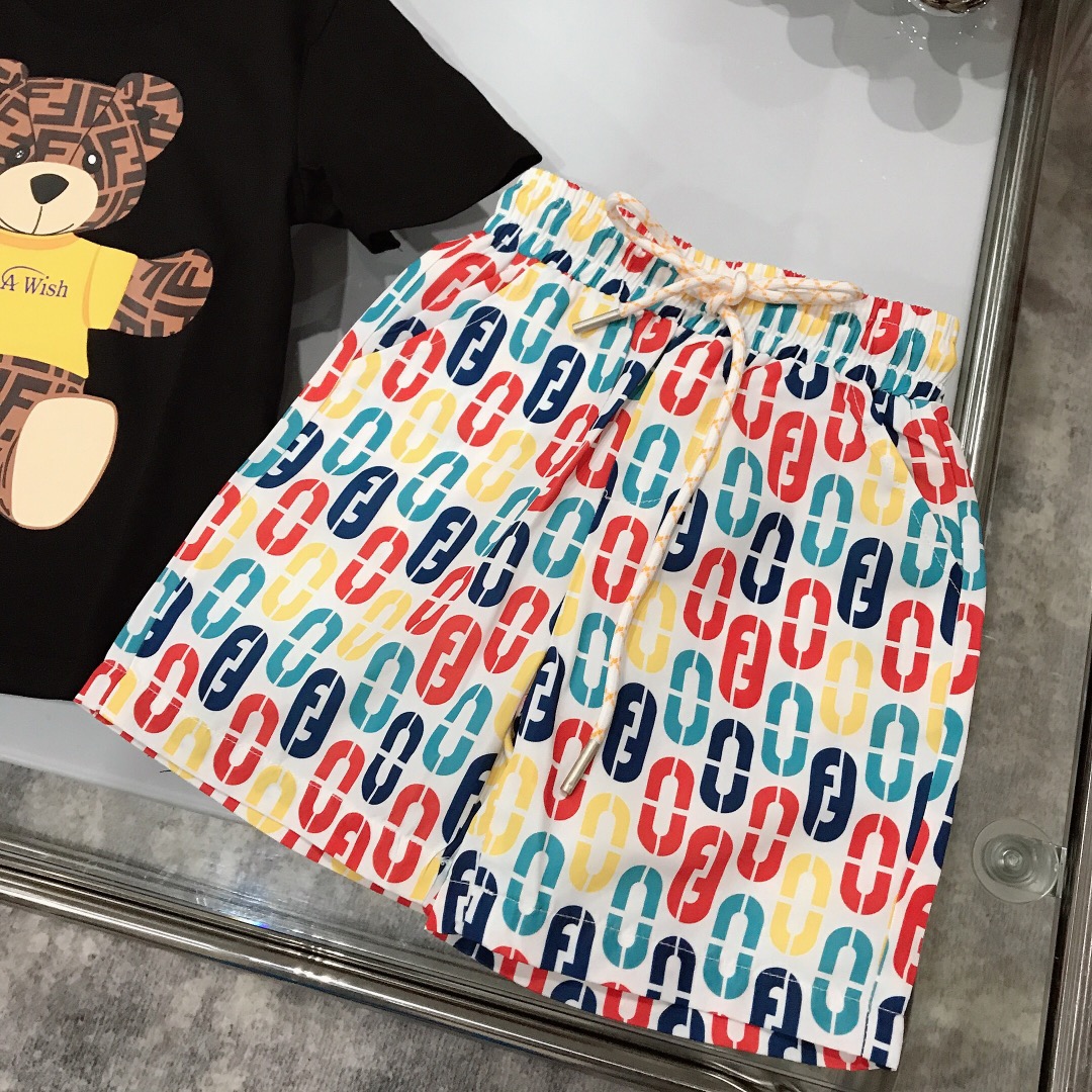 Fendi 2022 Children T-shirt and Shorts Set