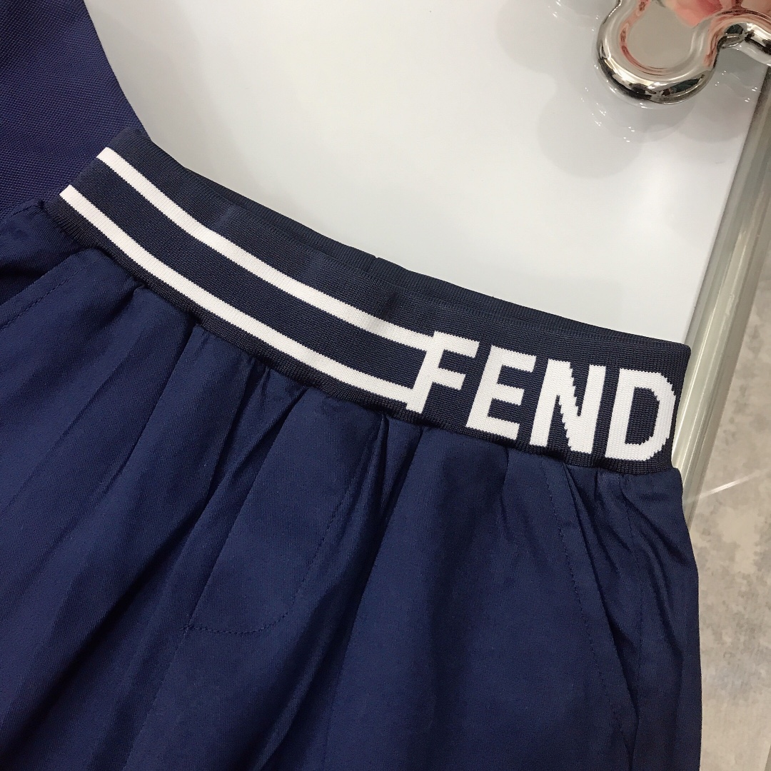 Fendi 2022 Children Polo Shirt and Shorts Set