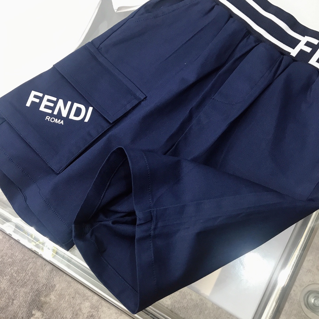 Fendi 2022 Children Polo Shirt and Shorts Set