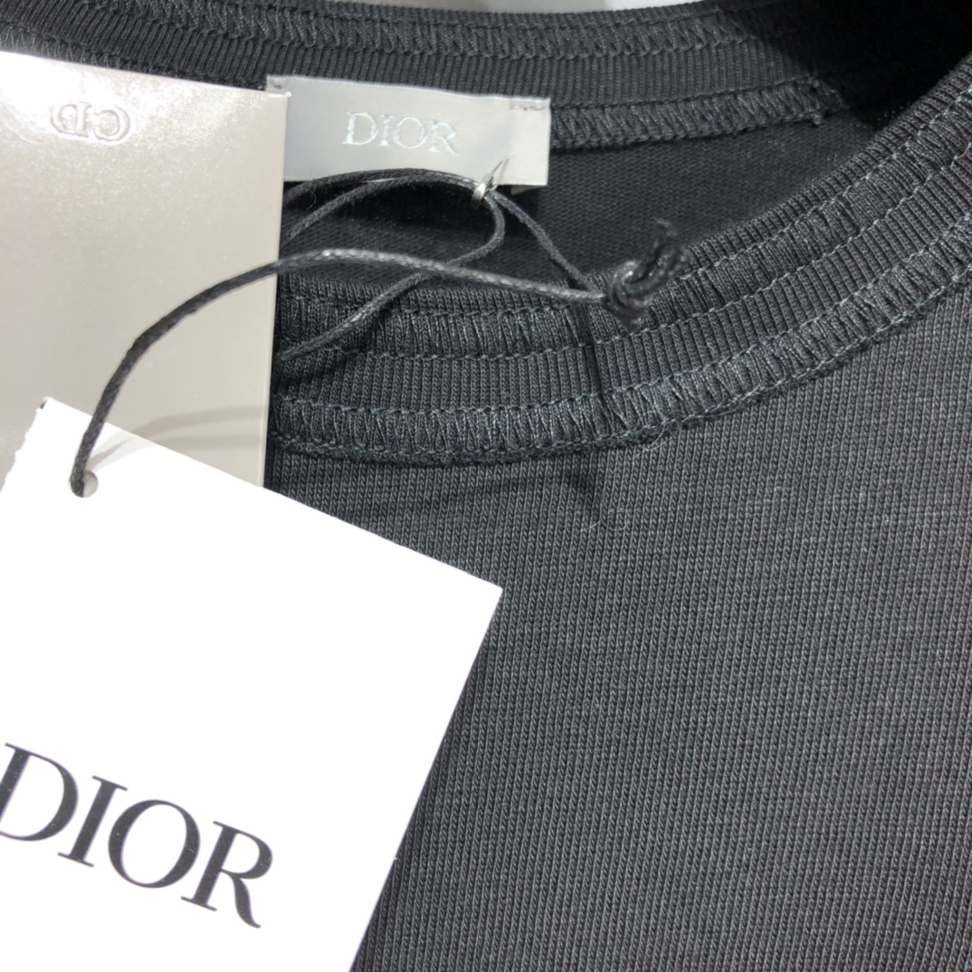 Dior x sacai Patch pocket stitching T-shirt