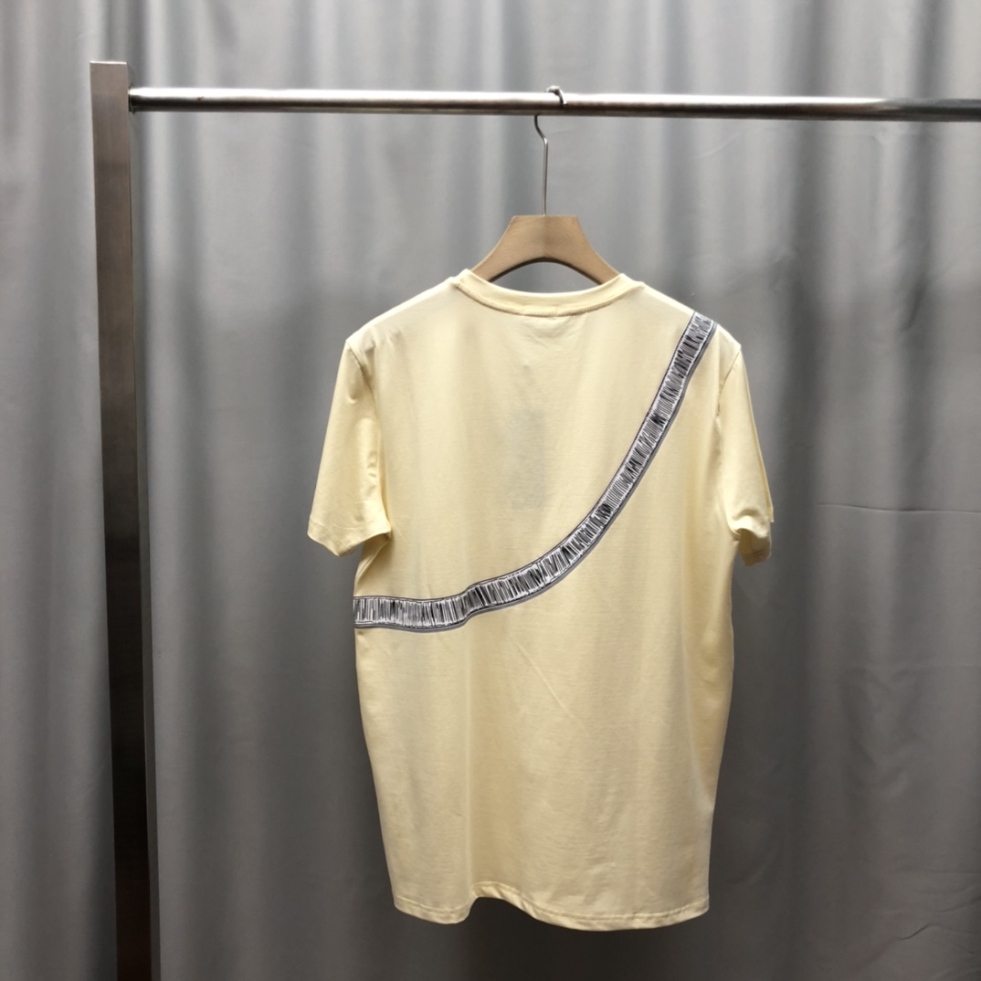 Dior T-shirt Saddle Bag Print Cotton in Cream