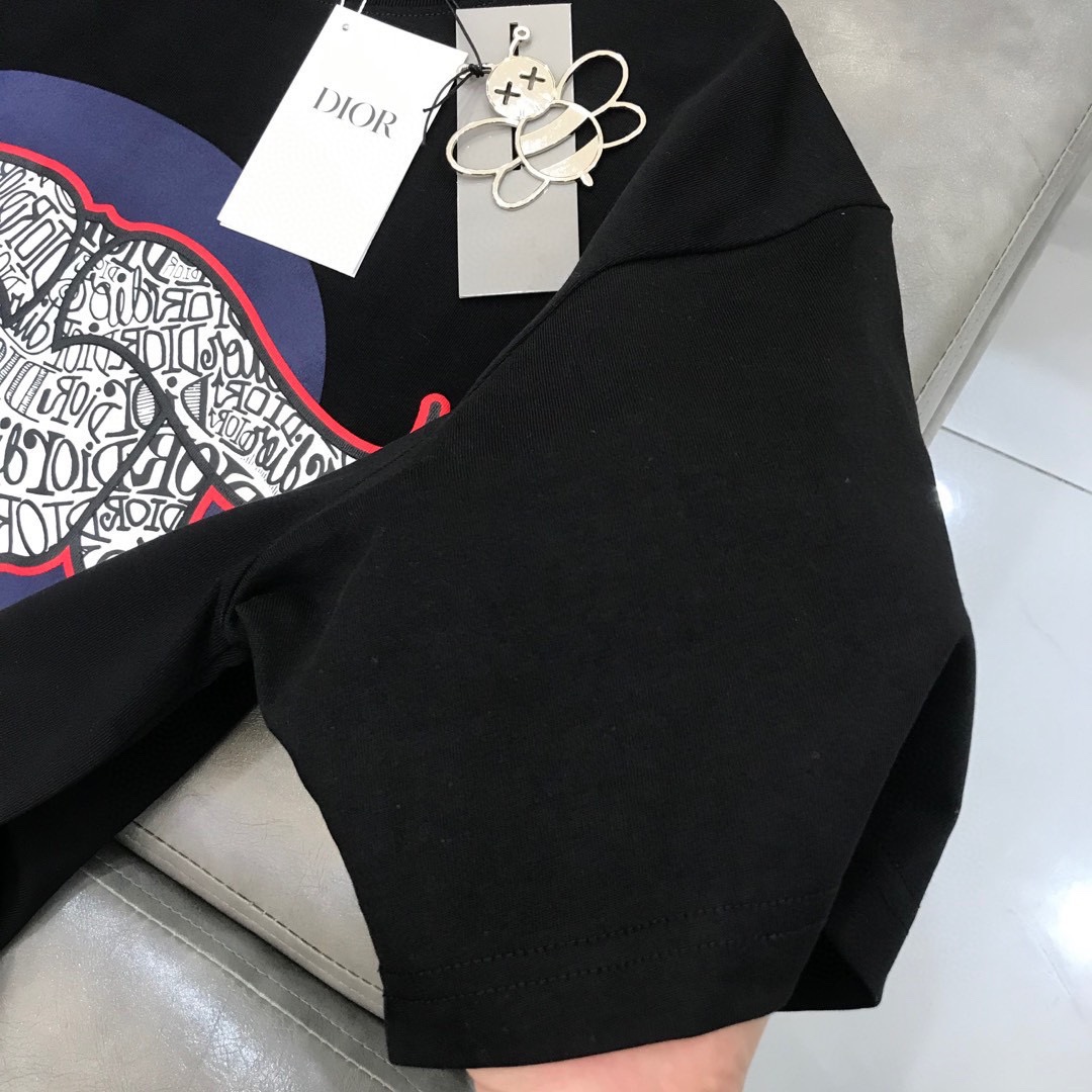Dior T-shirt Oversized Cotton in Black