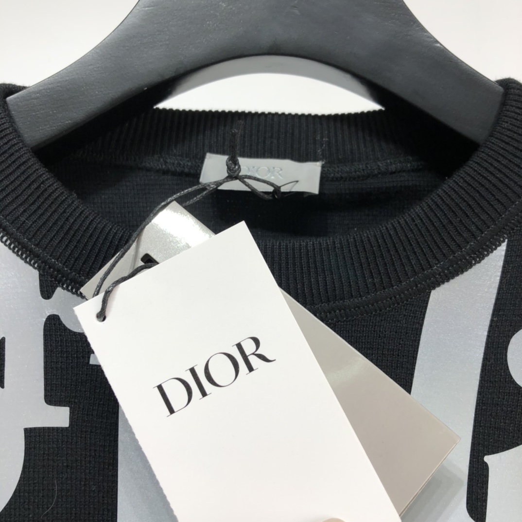 Dior Sweatshirt Reflective Oblique in Black