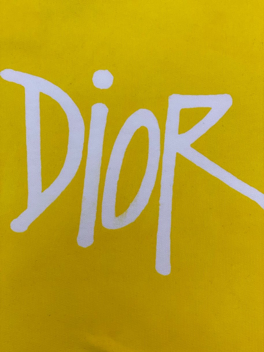 Dior Sweatshirt Oversized Cotton in Yellow