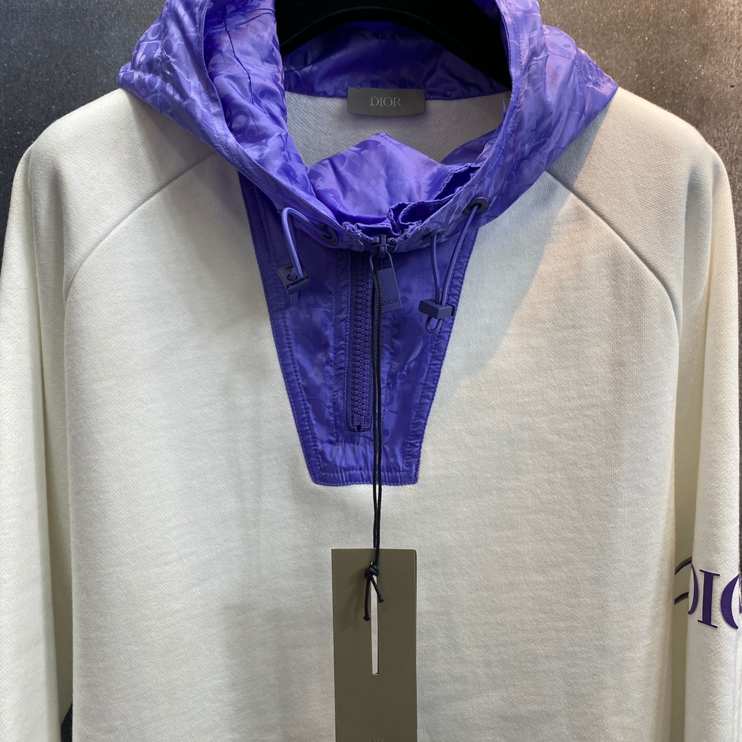 Dior Hoodie Oversized Cotton in White