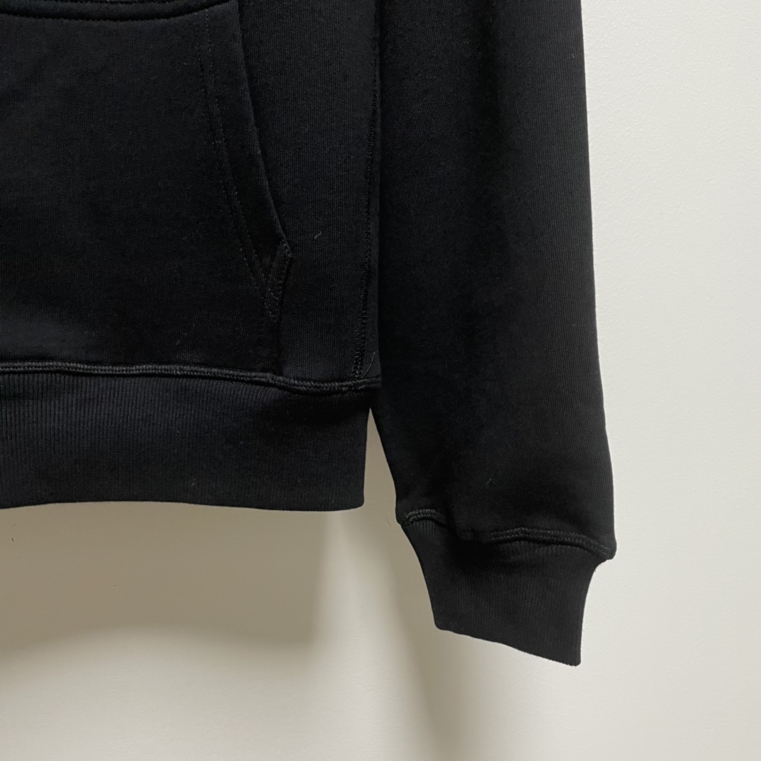 Dior Hoodie Oversized Cotton in Black