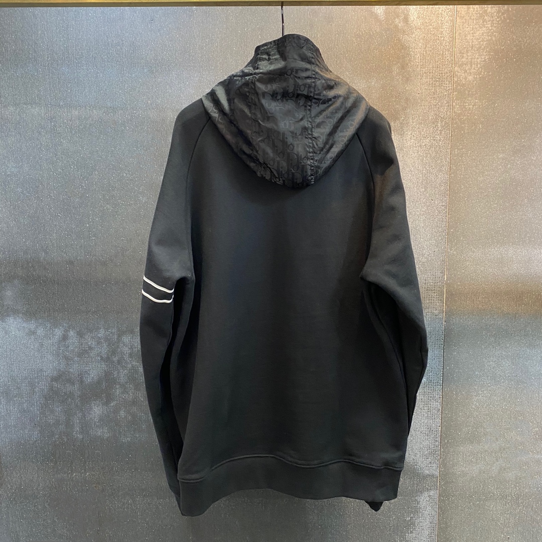 Dior Hoodie Oversized Cotton in Black