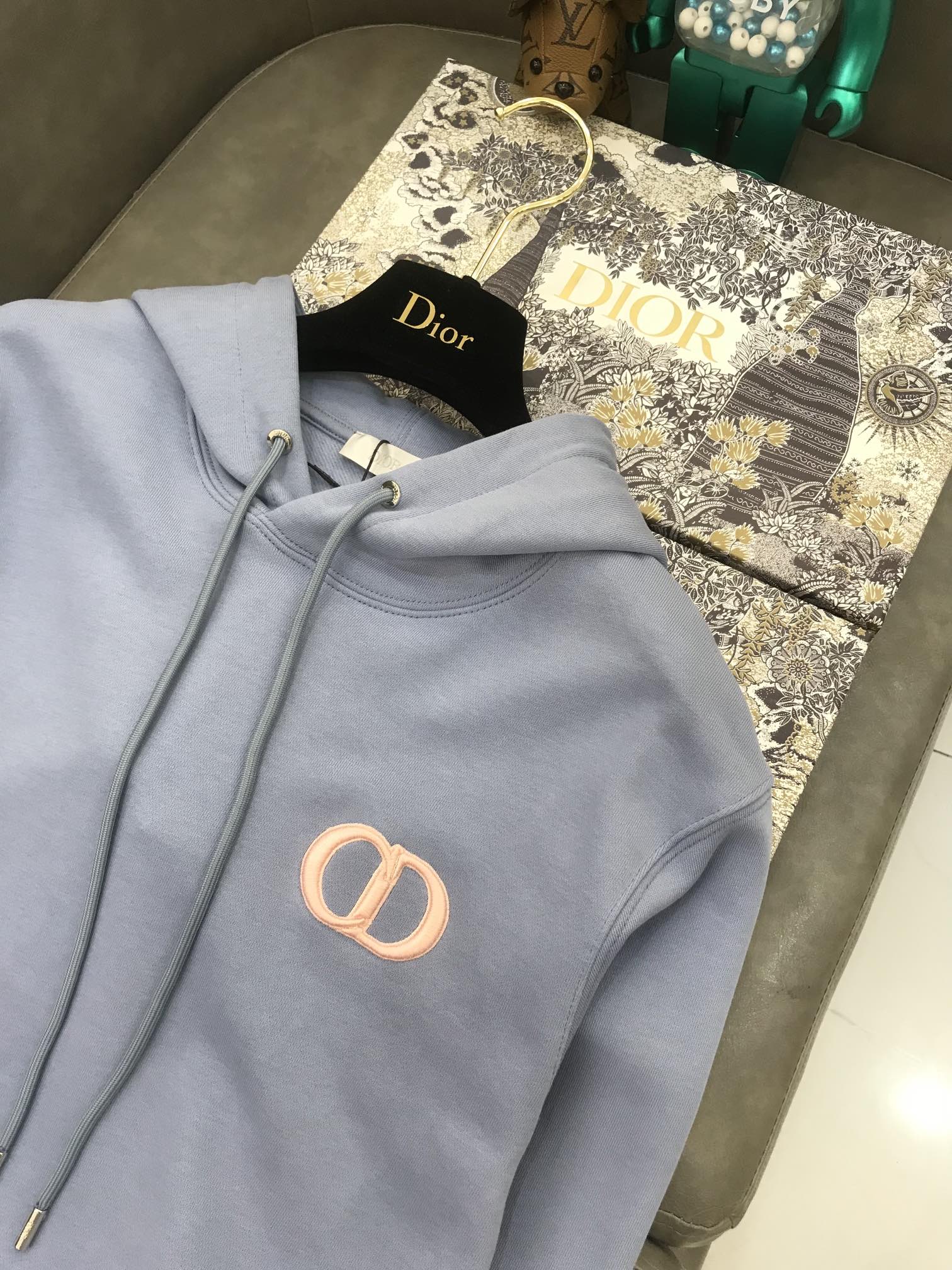 Dior Hoodie Cd Icon Cotton in Blue