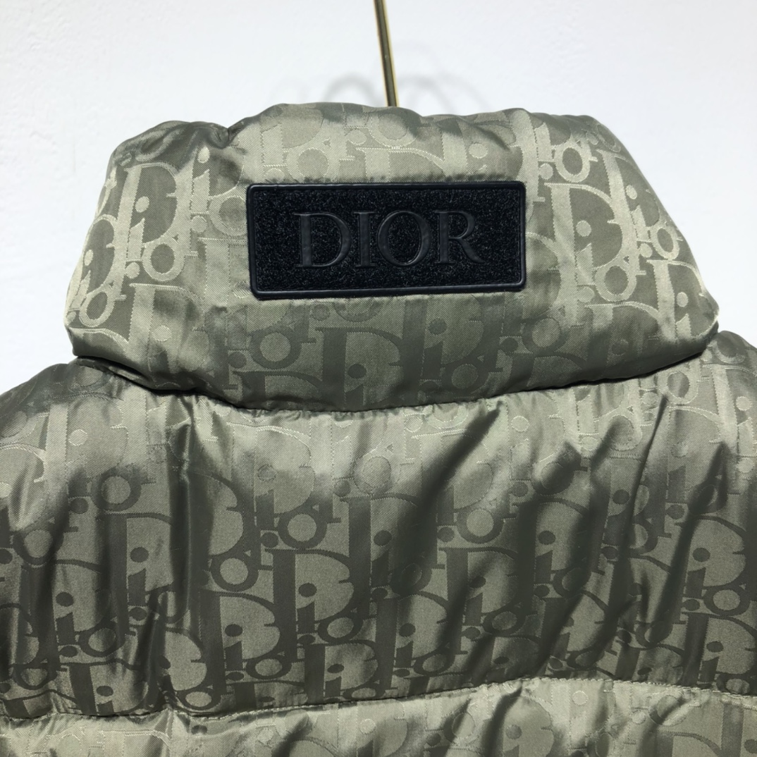 Dior Down Jacket Oblique Sleeveless