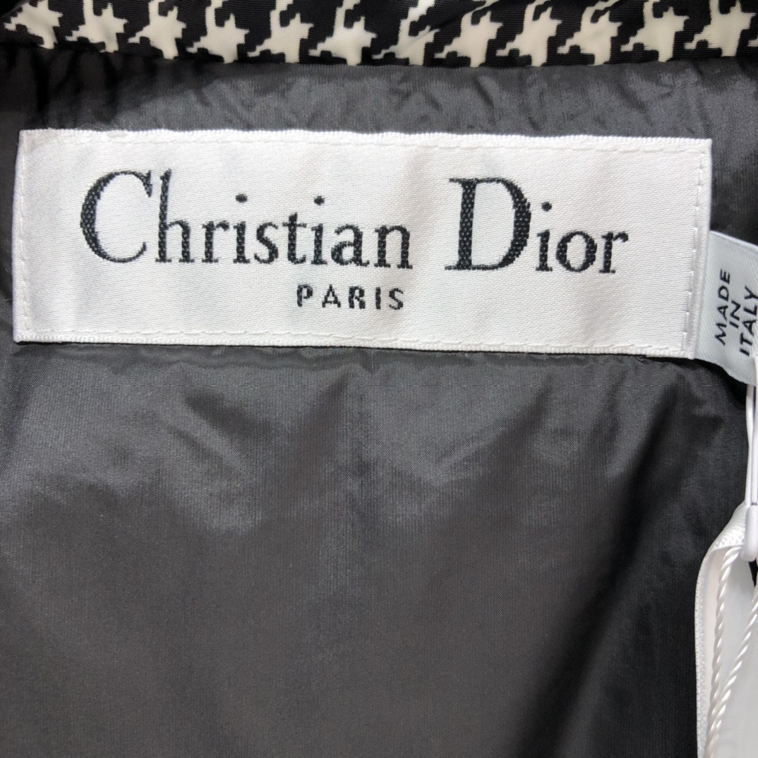 Dior Down Jacket Oblique Sleeveless