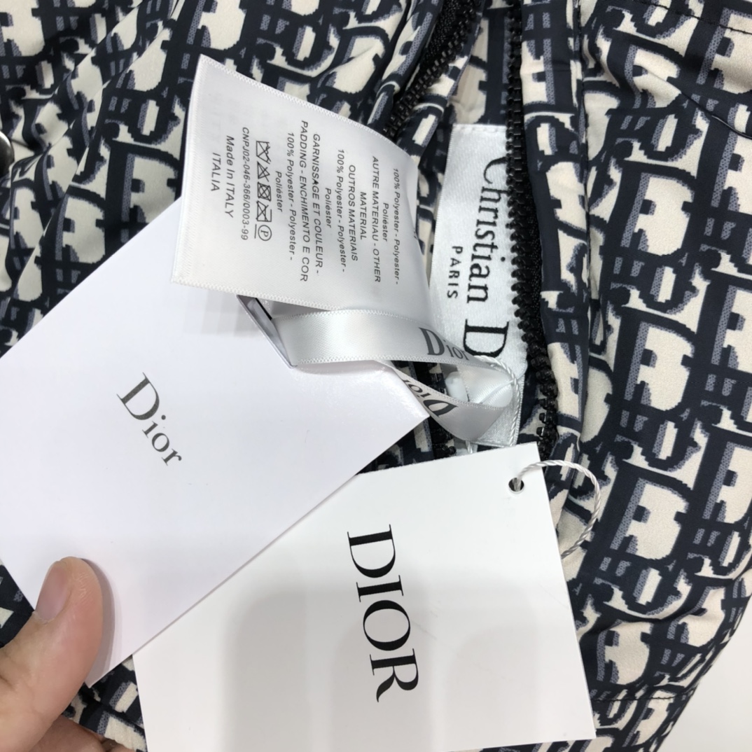 Dior Down Jacket Oblique Sleeveless