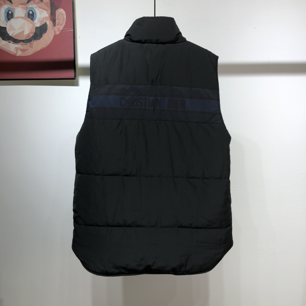 Dior Down Jacket Oblique Sleeveless