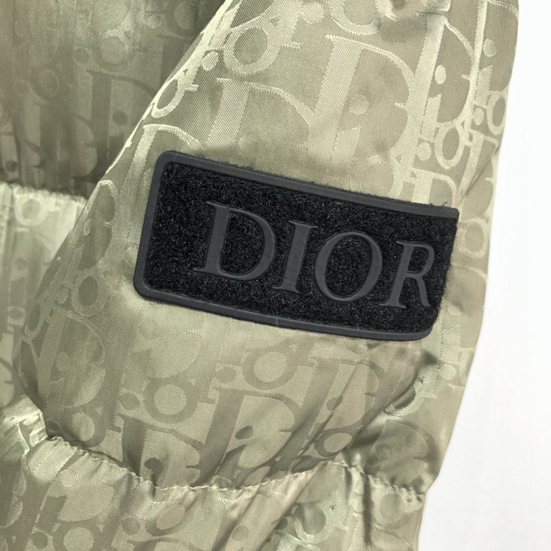 Dior Down Jacket Oblique in Green