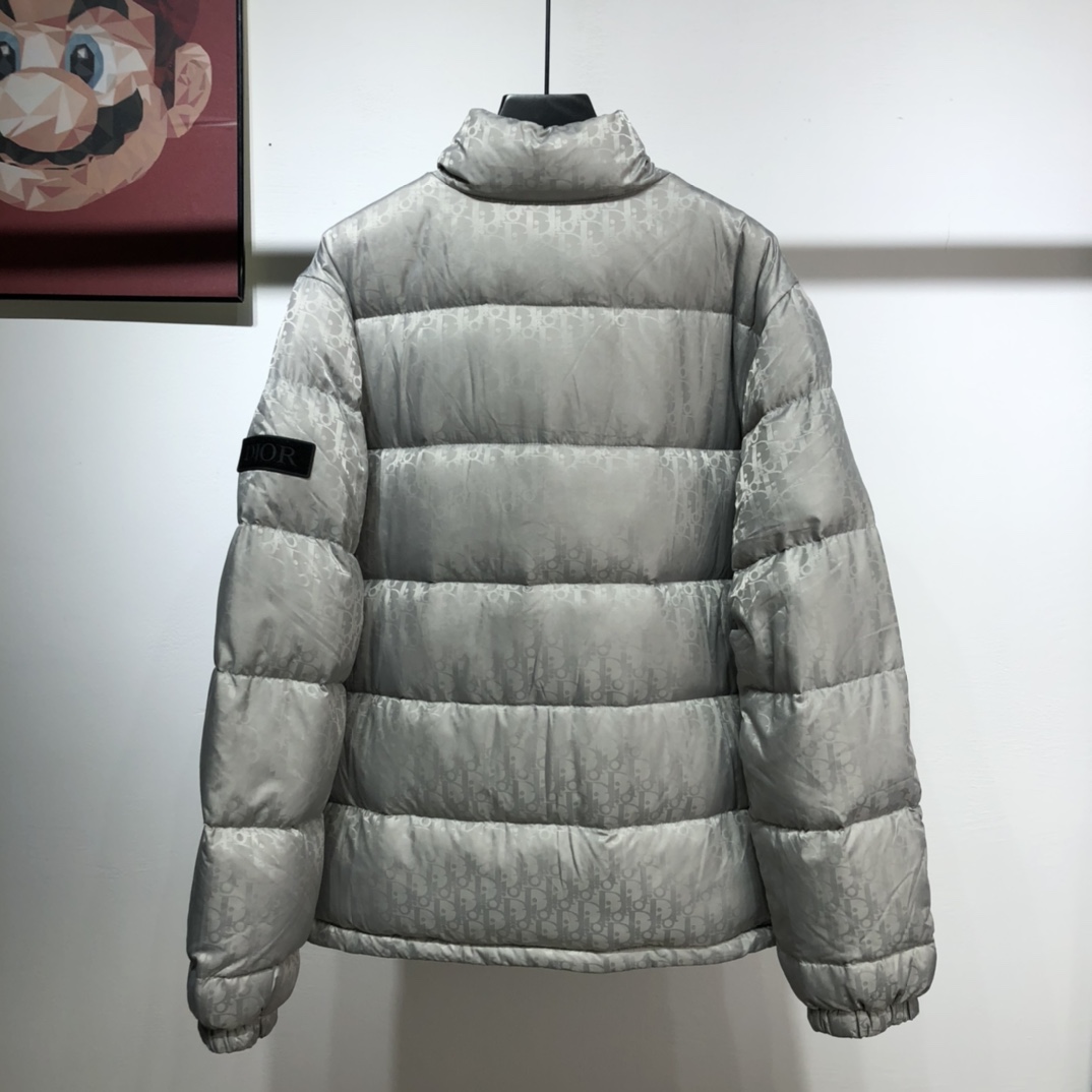 Dior Down Jacket Oblique in Gray