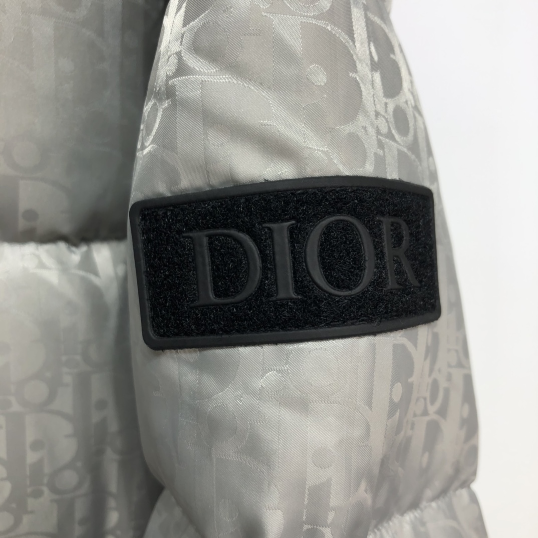 Dior Down Jacket Oblique in Gray