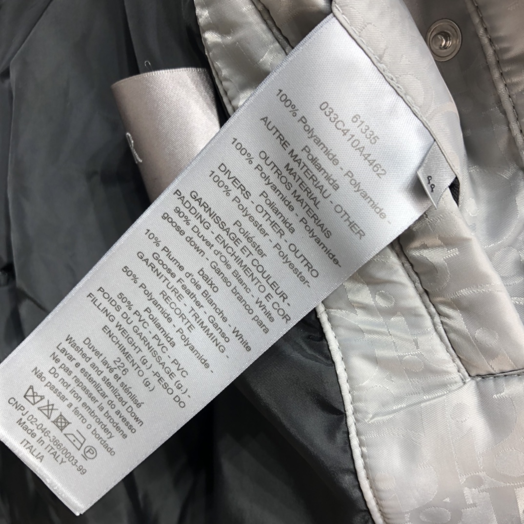 Dior Down Jacket Oblique in Gray