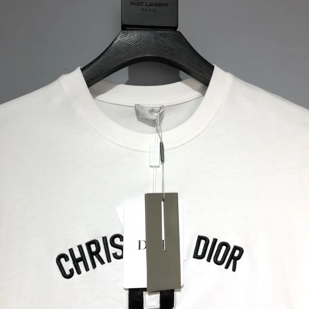 Dior CD 2022 NEW NO.8 embroidery T-shirt