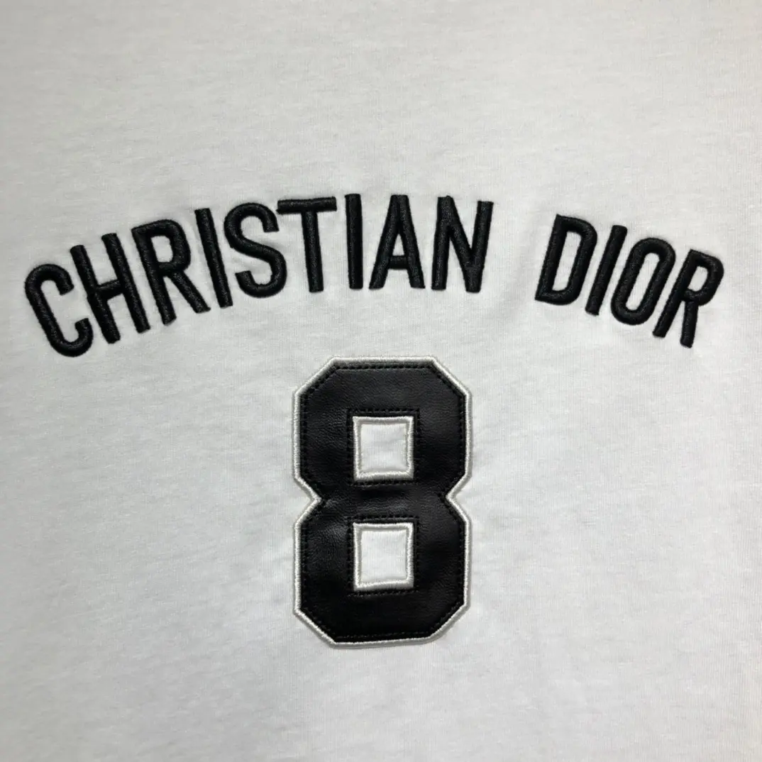 Dior CD 2022 NEW NO.8 embroidery T-shirt