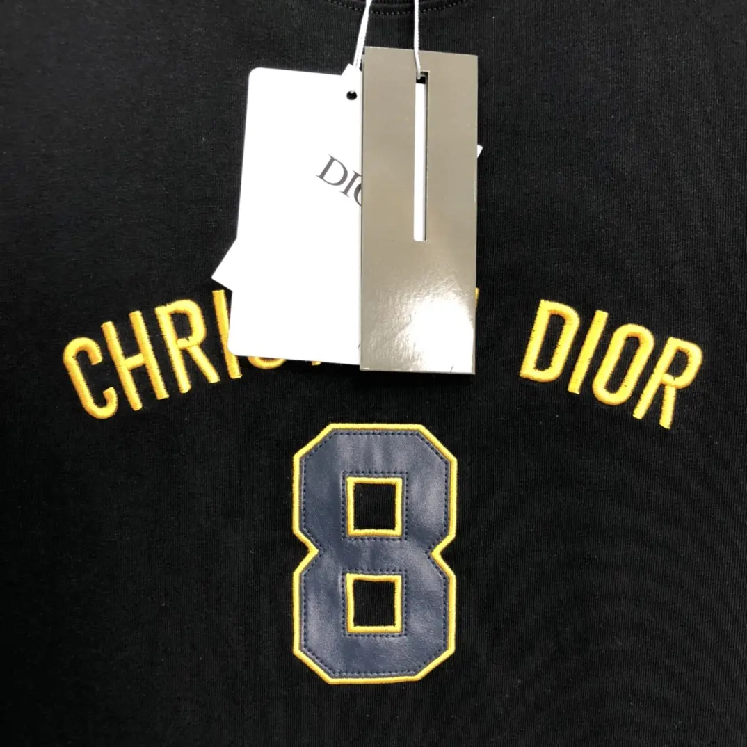 Dior CD 2022 NEW NO.8 embroidery T-shirt