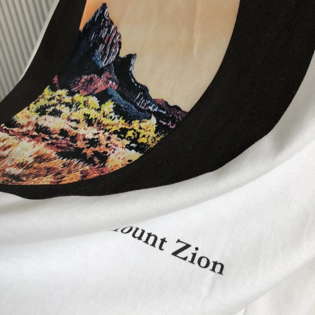 Dior CD 2022 NEW Mountain scenery pattern T-shirt