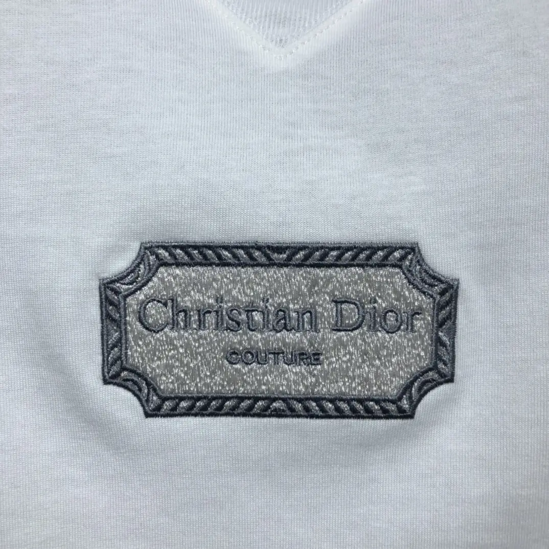 Dior CD 2022 NEW Letter embroidery T-shirt