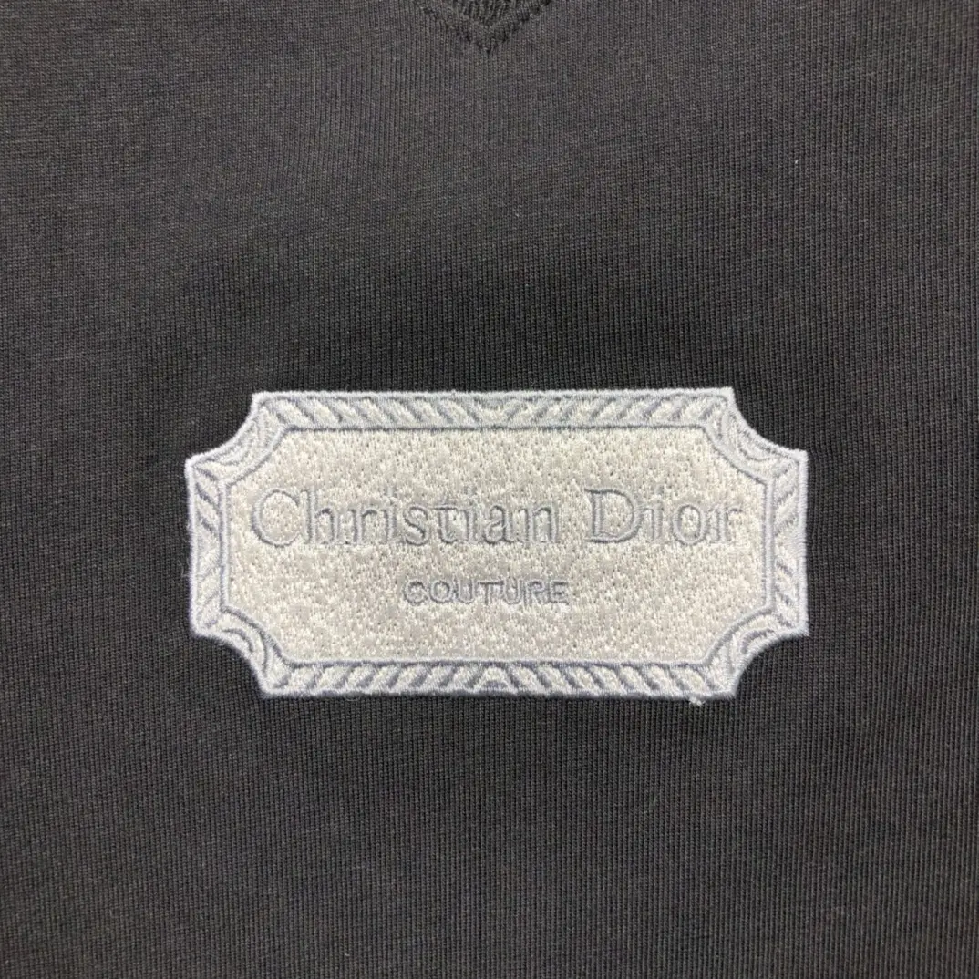 Dior CD 2022 NEW Letter embroidery T-shirt