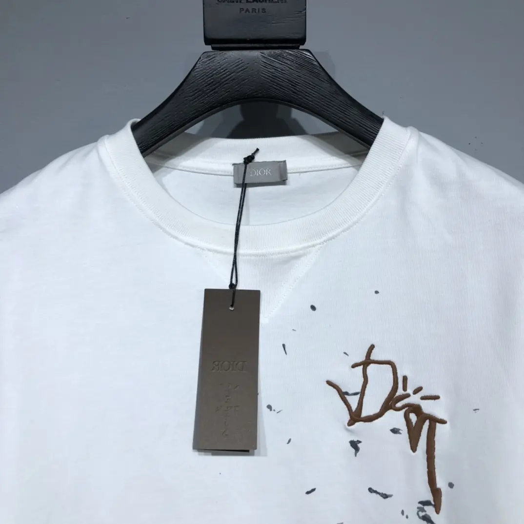 Dior CD 2022 NEW Freehand Graffiti T-shirt