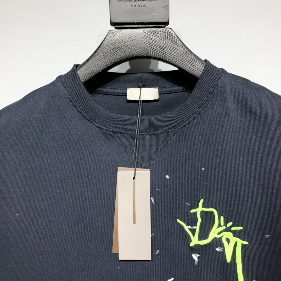 Dior CD 2022 NEW Freehand Graffiti T-shirt