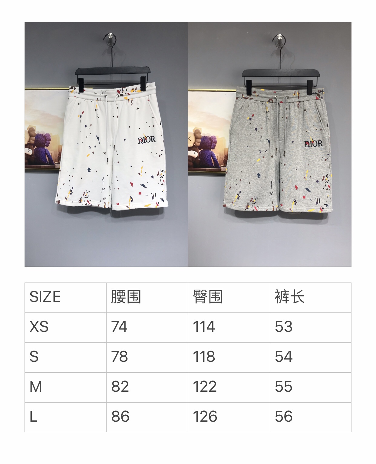 DIOR CD 2021SS Printing shorts