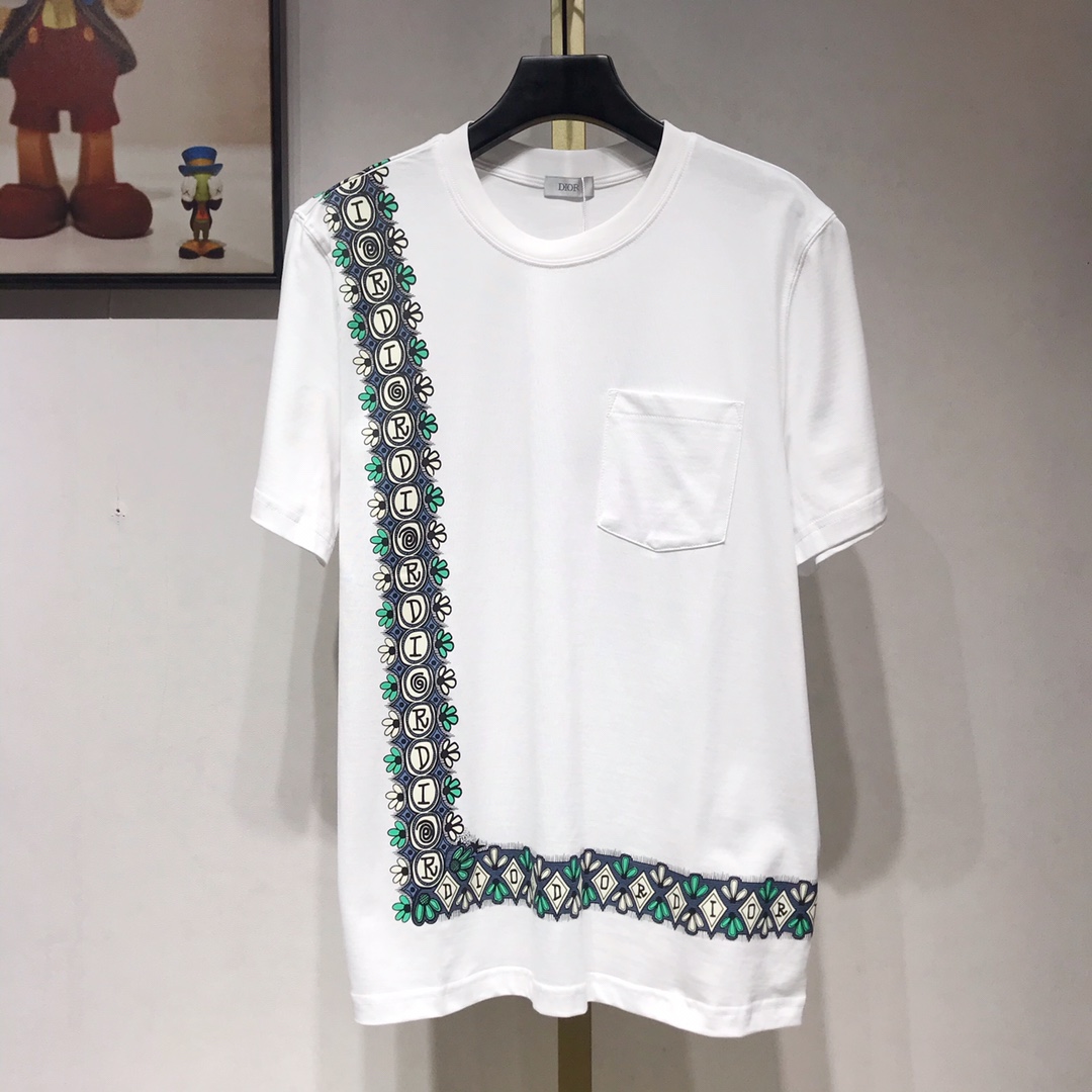 Dior 20SS New Arrival Large L Printing T-shirt