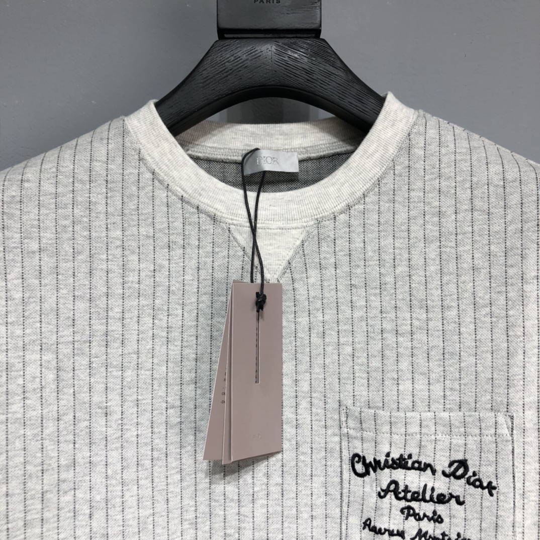DIOR 2022SS new collection Stripe knitting T-shirt