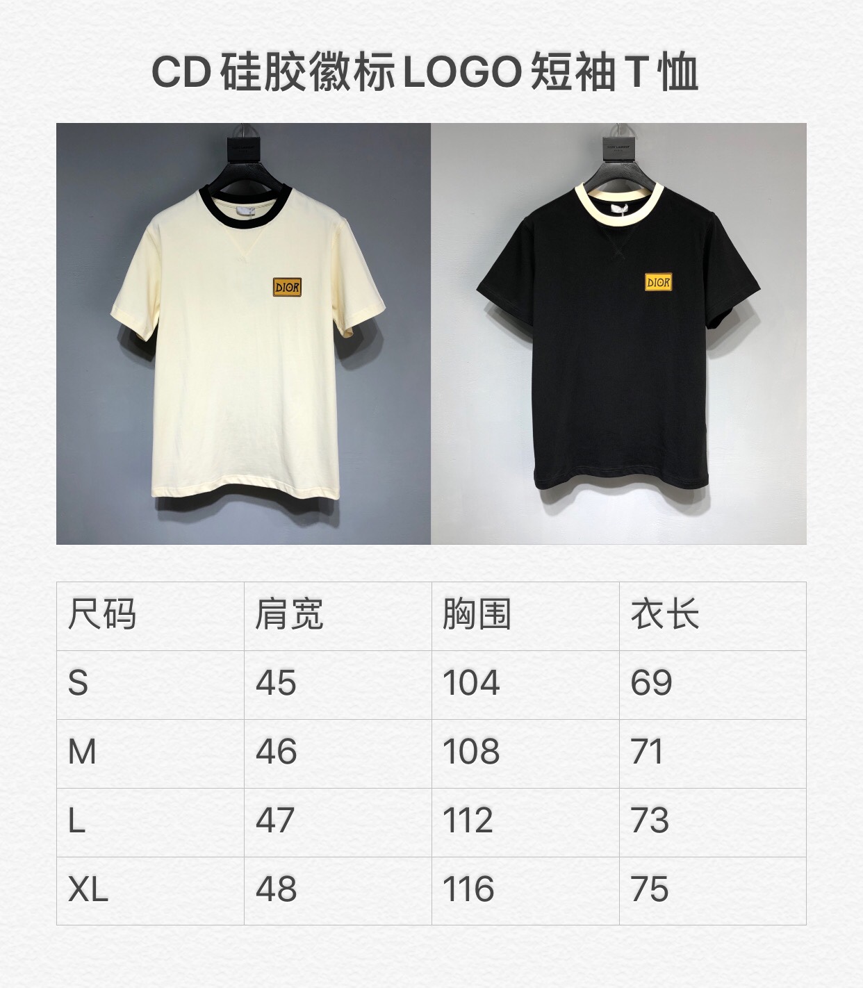 DIOR 2022SS color matching silhouette T-shirt