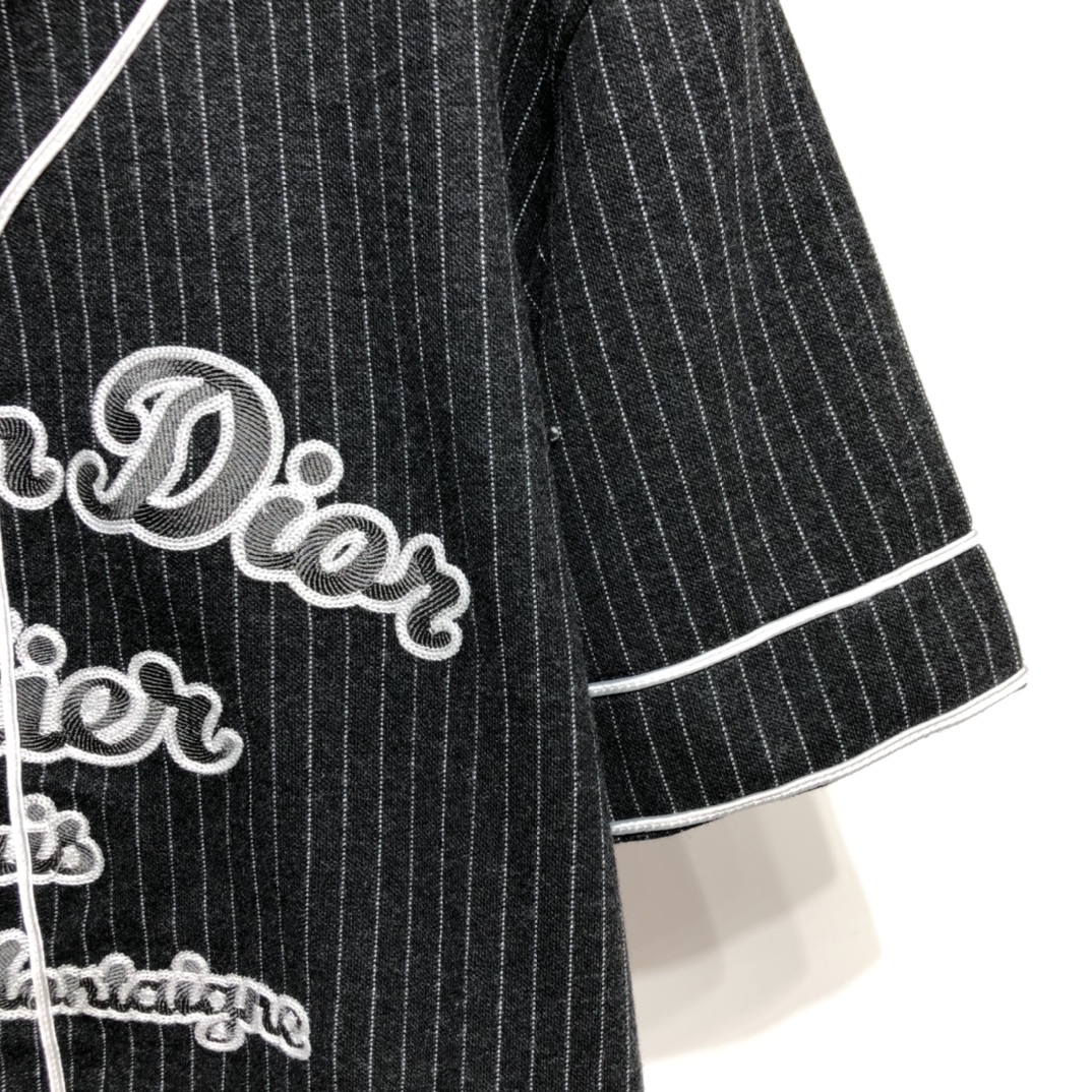 DIOR 2022SS Baseball knitting button T-shirt