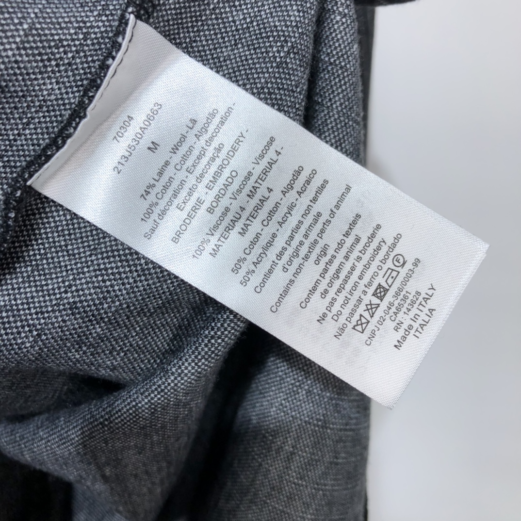 DIOR 2022SS Baseball knitting button T-shirt