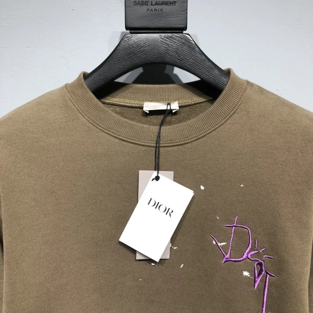 Dior 2022FW fashion hoodies in brown