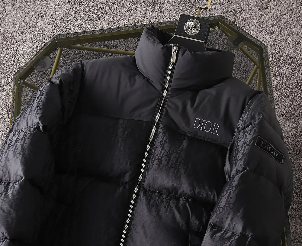 Dior 2022 new  oblique down jacket in black