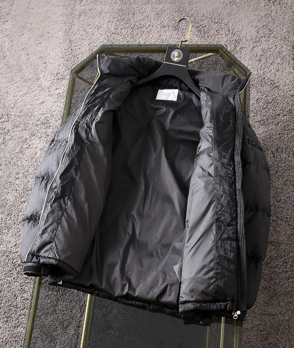 Dior 2022 new  oblique down jacket in black