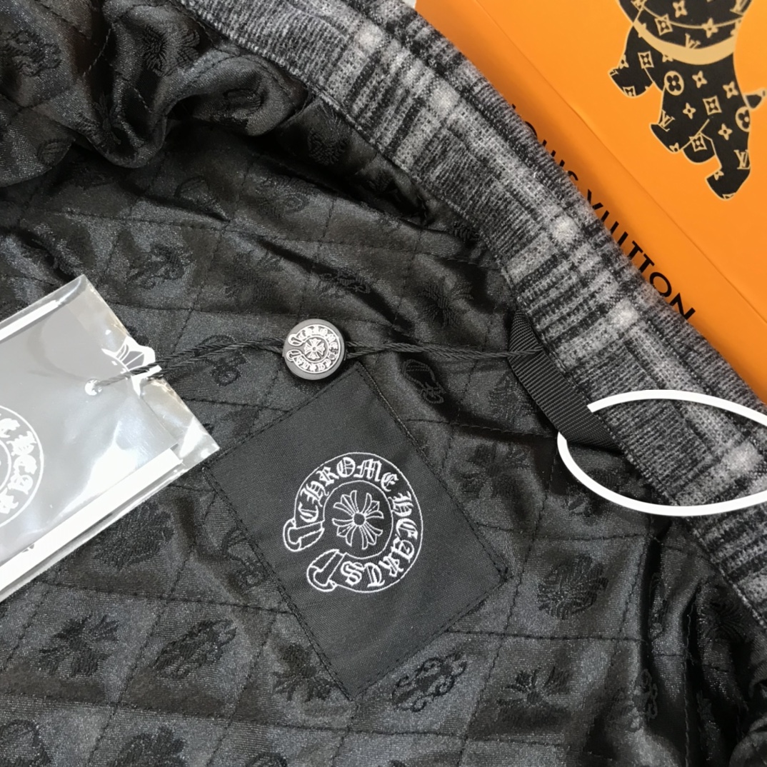 Chrome Hearts Shirt Flannel in Gray