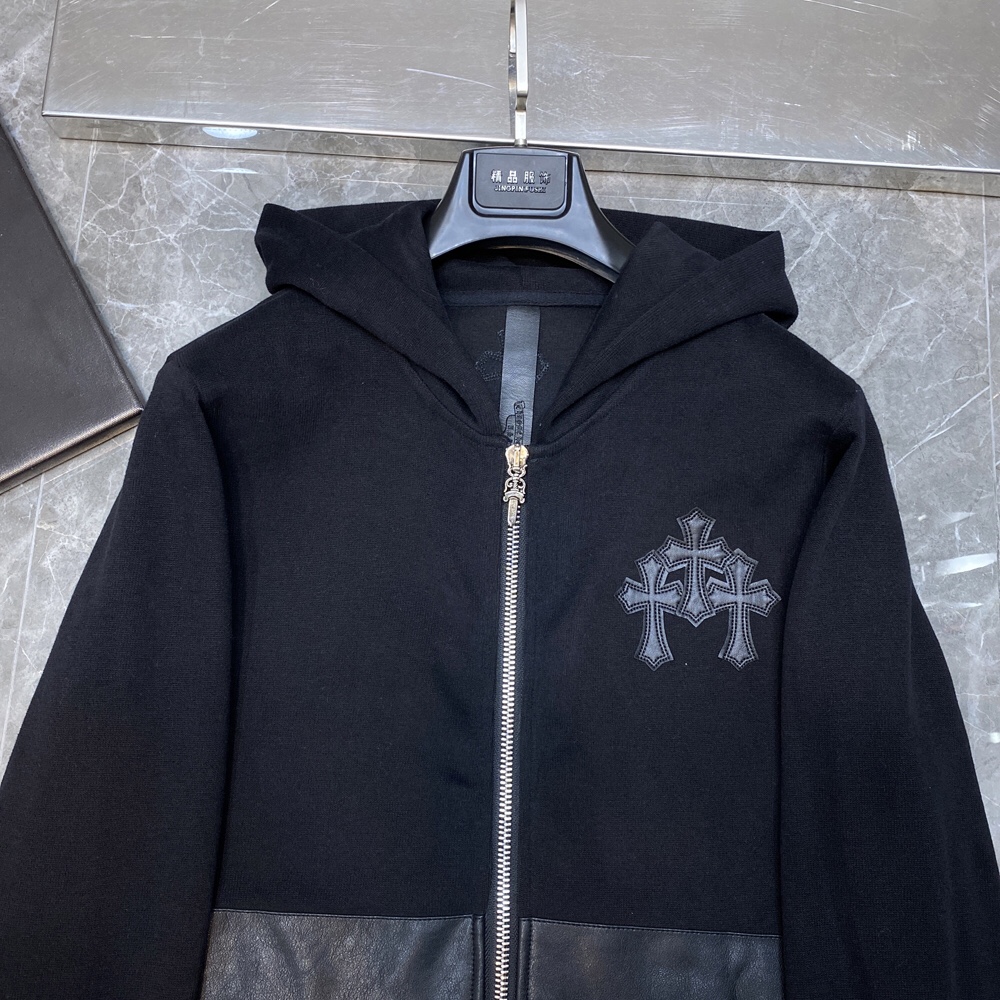 Chrome Hearts Jacket Malibu Exclusive Zip in Black